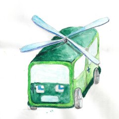 Future car, kid version, 3D printed